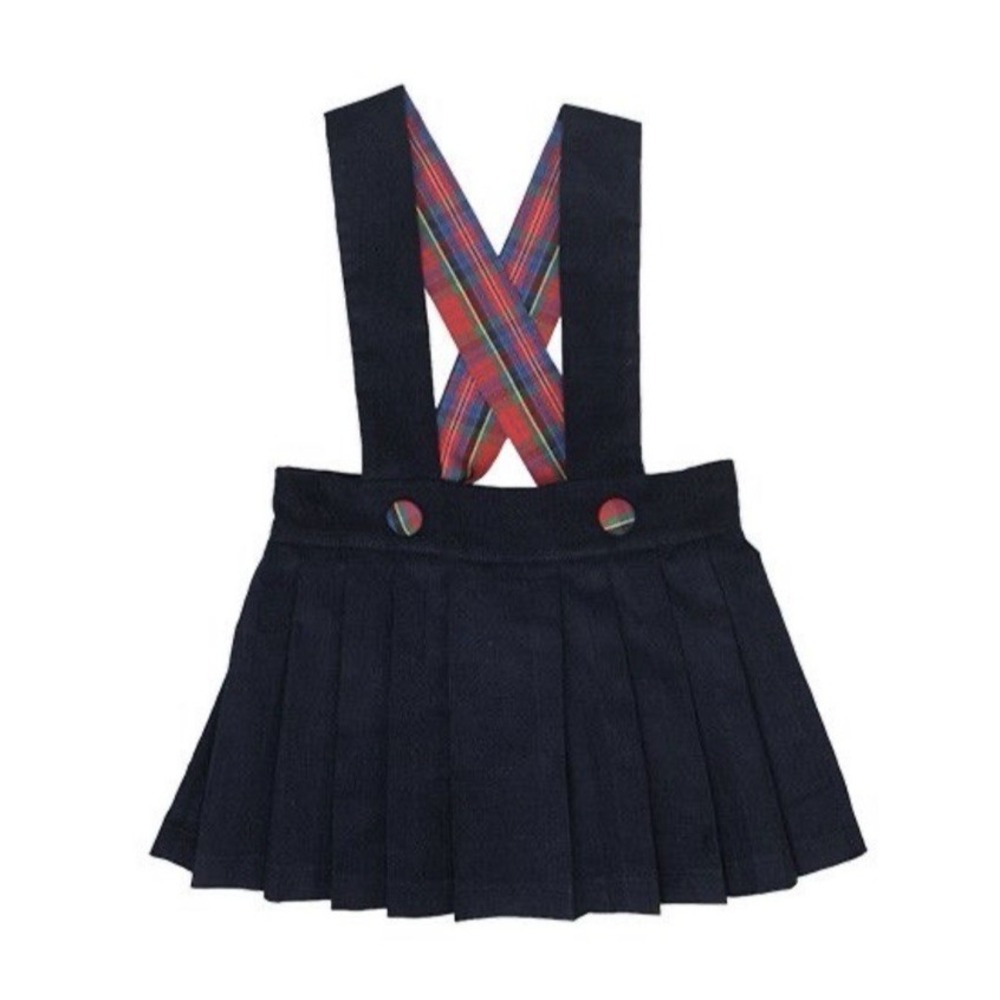 NWT The Beaufort Bonnet Company Pearl Prep Skirt Size‎ 18-24 Months Navy & Plaid